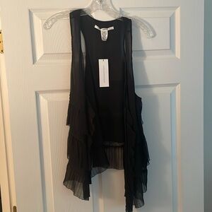 Diane von Furstenburg black vest